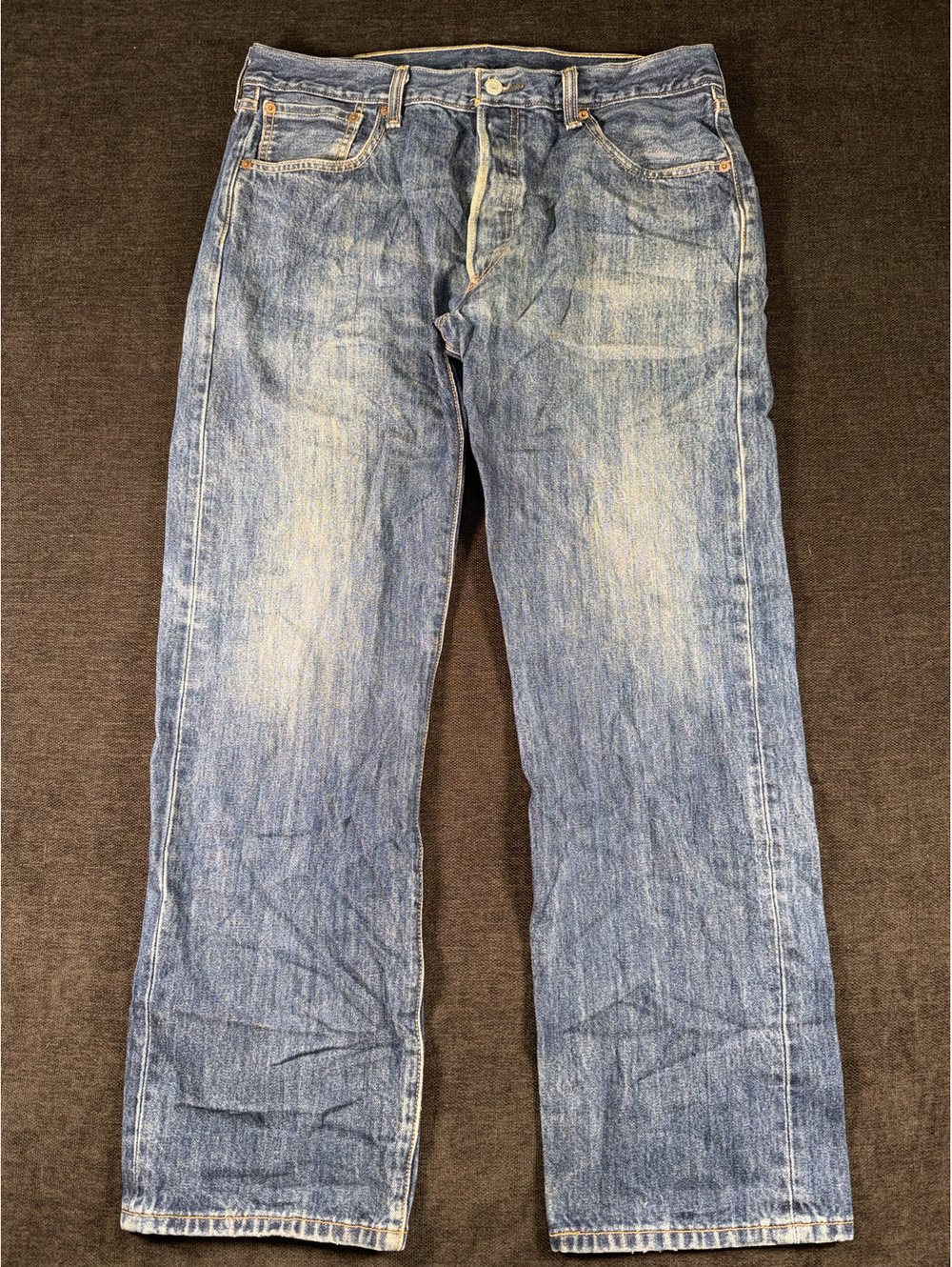 Levi's 501 Straight Fit Men's Jeans 36x30 Light Blue Denim